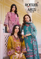 Romani Aarzu Vol-34 – pakistani Readymade Kurti Pant With Dupatta