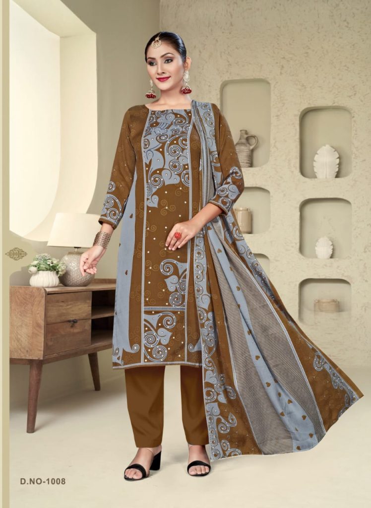SAT Pashmina Shwal Suit Vol-15