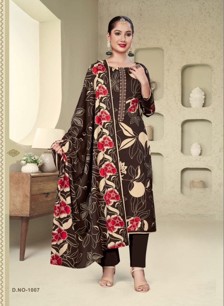 SAT Pashmina Shwal Suit Vol-15