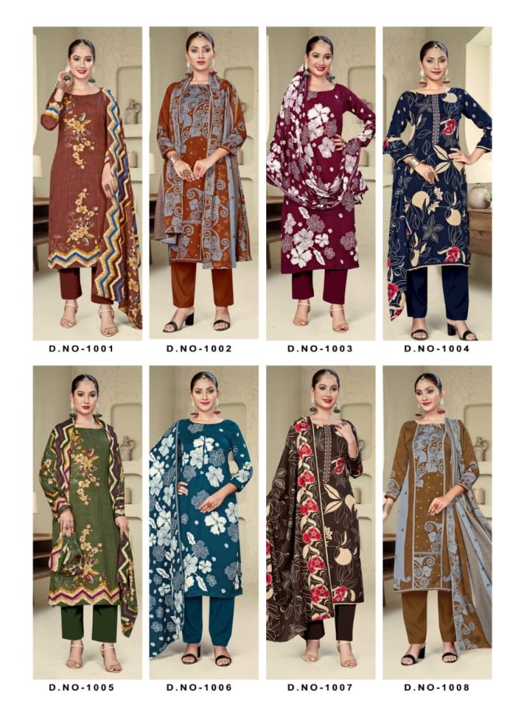SAT Pashmina Shwal Suit Vol-15