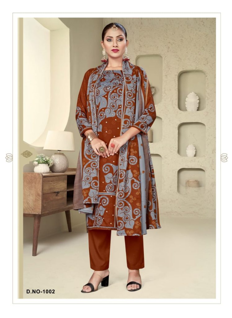 SAT Pashmina Shwal Suit Vol-15