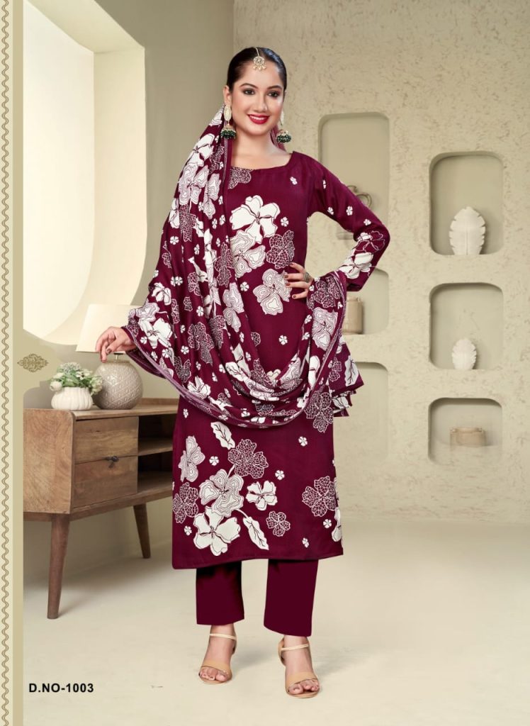 SAT Pashmina Shwal Suit Vol-15