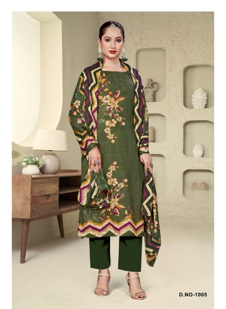 SAT Pashmina Shwal Suit Vol-15