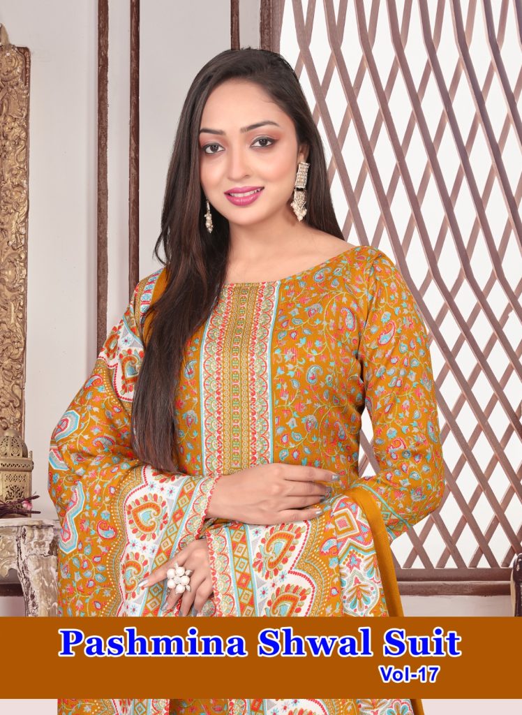SAT Pashmina Shwal Suit Vol-17
