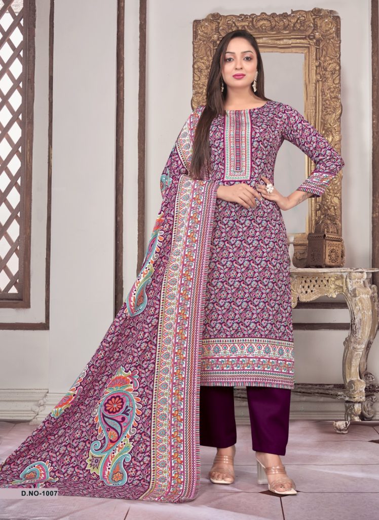 SAT Pashmina Shwal Suit Vol-17