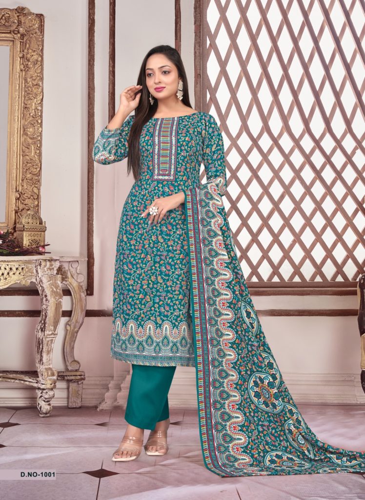 SAT Pashmina Shwal Suit Vol-17