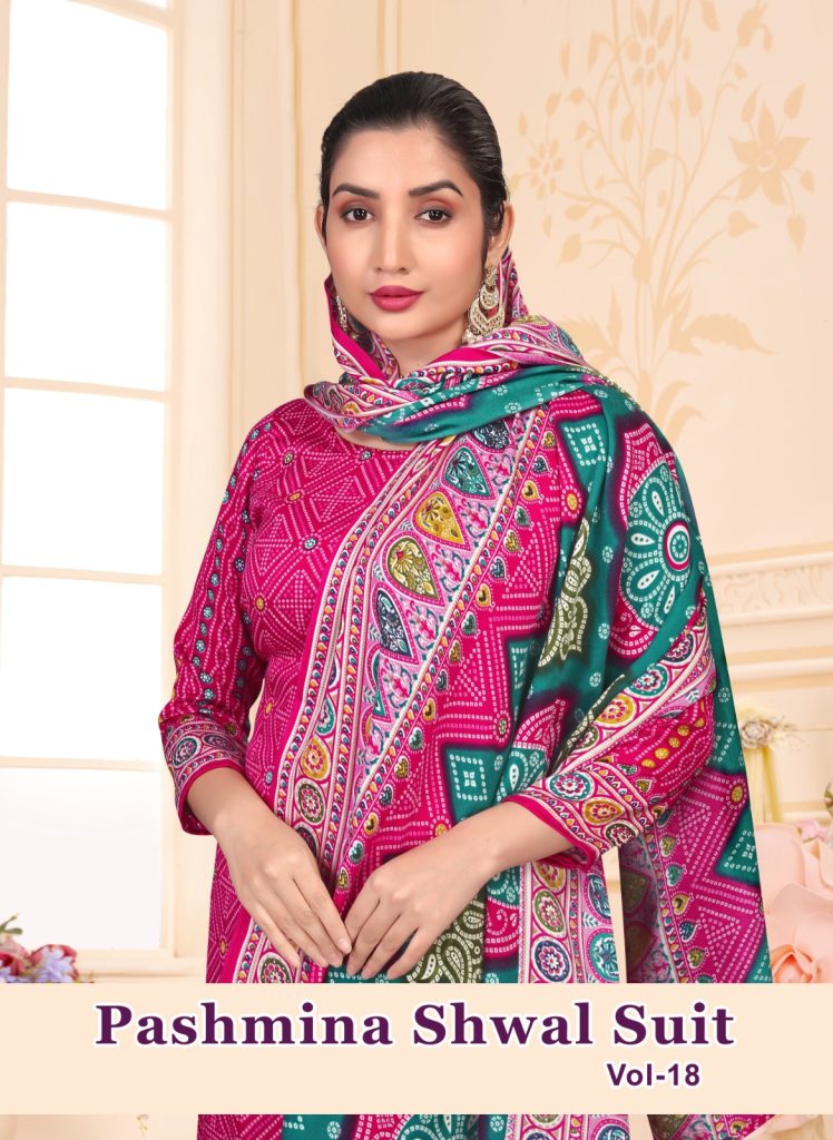 SAT Pashmina Shwal Suit Vol-18