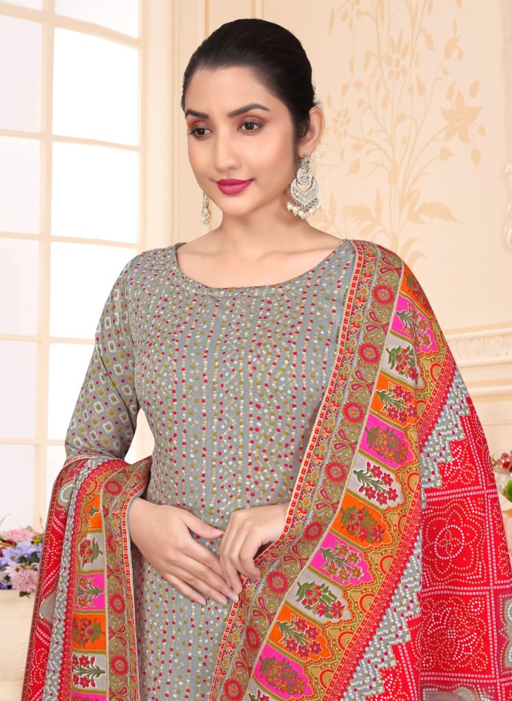SAT Pashmina Shwal Suit Vol-18