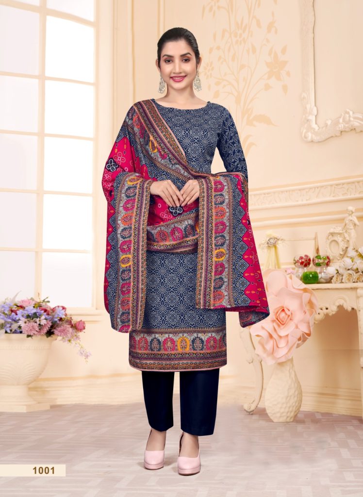 SAT Pashmina Shwal Suit Vol-18