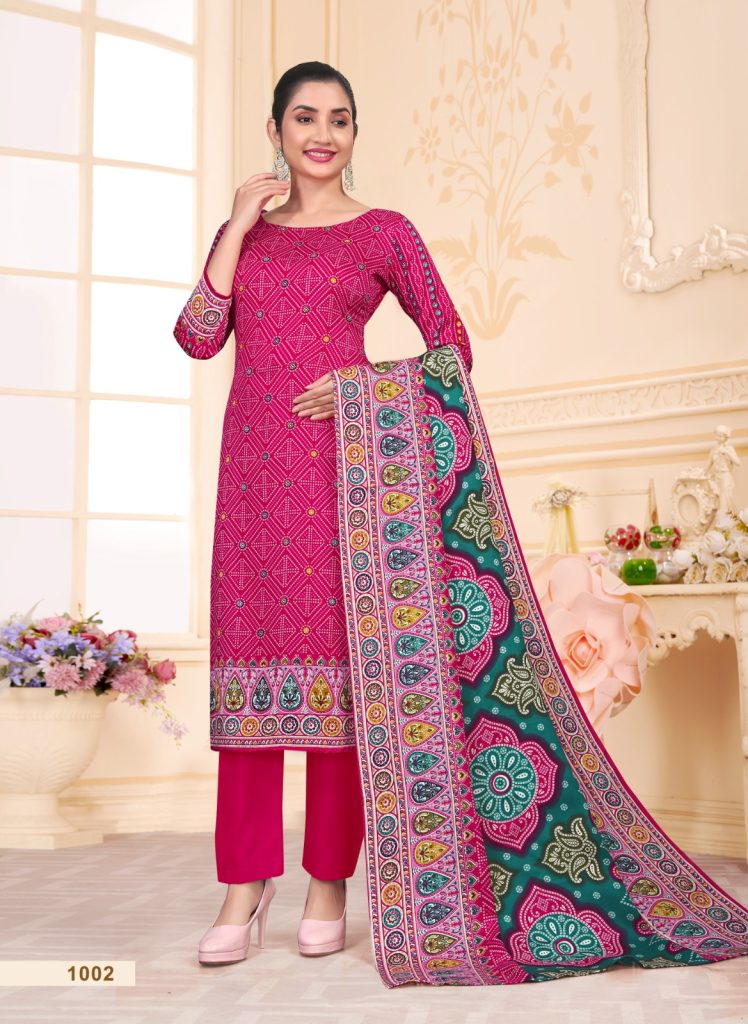 SAT Pashmina Shwal Suit Vol-18