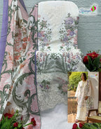 Saniya Trendz Esmel Luxury Lawn-1 – Pakistani Dress Material