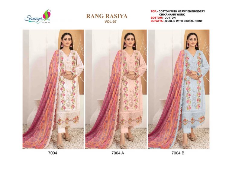 Saniya Trendz Rangrasiya – 7004