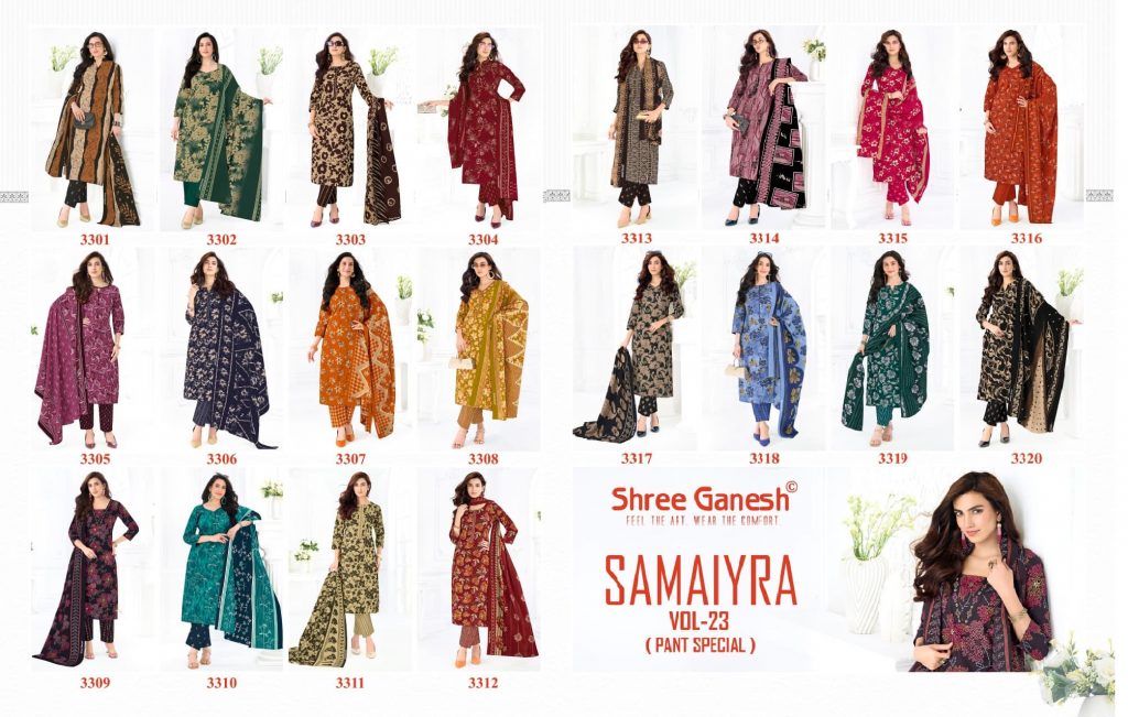 Shree Ganesh Samaiyra Vol-23 – Kurti Pant With Dupatta