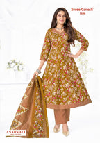 Shree Ganesh Zeenat Vol-6 – Anarkali Style Kurti Pant With Dupatta
