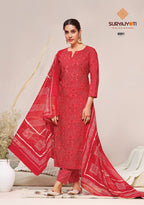 suryajyoti Bandhani Lehriya special Vol 8 – Dress Material