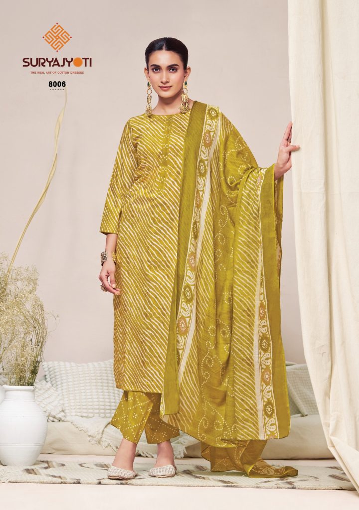 suryajyoti Bandhani Lehriya special Vol 8 – Dress Material
