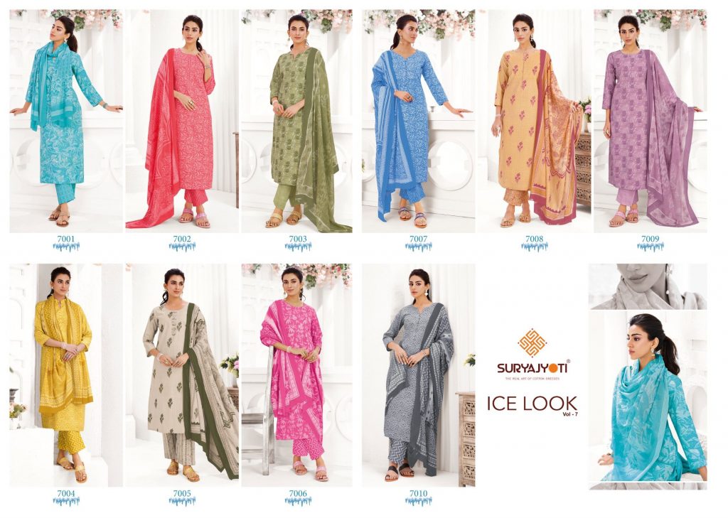 Suryajyoti Ice Look Vol-7 – Dress Material
