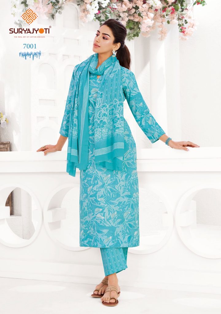 Suryajyoti Icelook Vol-7 – Kurti Pant With Dupatta
