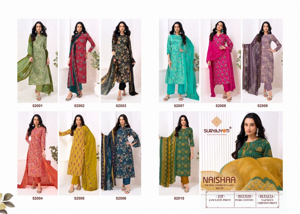 Suryajyoti Naishaa Vol-52 – Dress Material