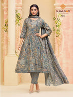 Suryajyoti Rashi Vol-7 – anarkali Style Kurti Pant With Dupatta