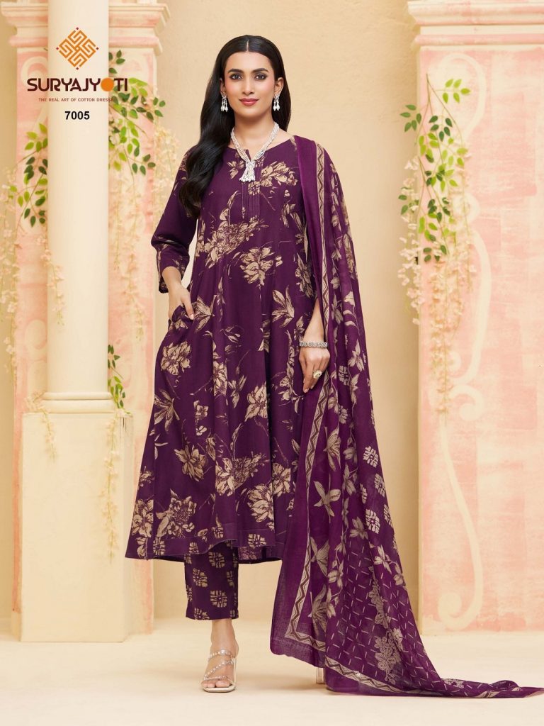 Suryajyoti Rashi Vol-7 – anarkali Style Kurti Pant With Dupatta