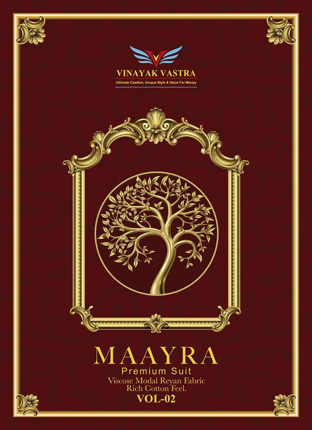 Vinayak Vastra Maayra Vol-2 -Rayon Dress Material