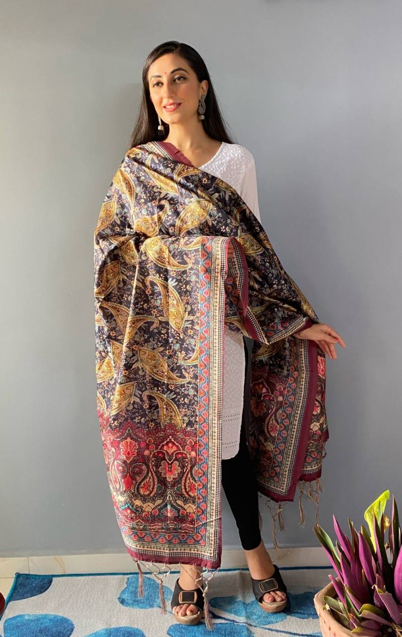 Aasam Silk Fancy Printed Dupatta Collection
