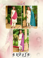 Aanchi Arpita Crystal Silk Embroidered Kurti With Bottom Dupatta