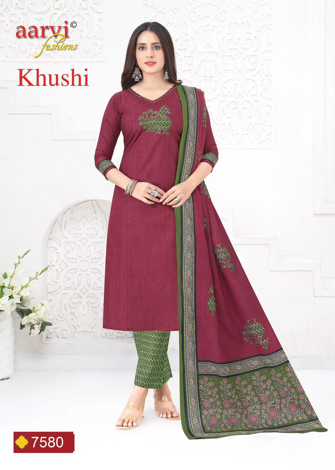 Aarvi Khushi Vol 2 Cotton Readymade Kurti Pant And Dupatta