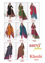 Aarvi Khushi Vol 2 Cotton Readymade Kurti Pant And Dupatta