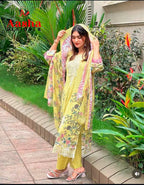 Aasha 1159 Chiffon Dupatta Cotton Embroidered Salwar Kameez