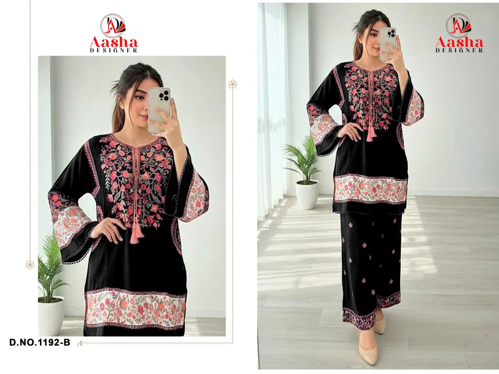 Aasha 1192 A To C Reyon With Embroidery Work Salwar Kameez Full Catalog available at wholesale rate.