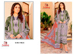 Aasha 1196 Chiffon Dupatta Cotton Print With Patch Embroidered Salwar Kameez