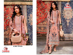 Aasha 1219 A And B Chiffon Dupatta Cotton Embroidered Salwar Kameez