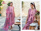 Aasha 1222 A And B Chiffon Dupatta Cotton Printed And Embroidered Salwar Kameez
