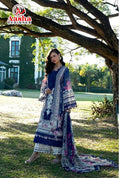 Aasha 1224 And 1225 Chiffon Dupatta Cotton Embroidered Salwar Kameez