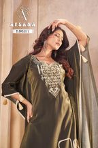 Afsana 211 Pure Model With Digital Printed Kaftan Collection