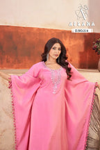 Afsana 214 Pure Modal With Mirror Worked Kaftan Collection