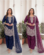 Afsana Girija Barlin Cotton Embroidered Salwar Kameez