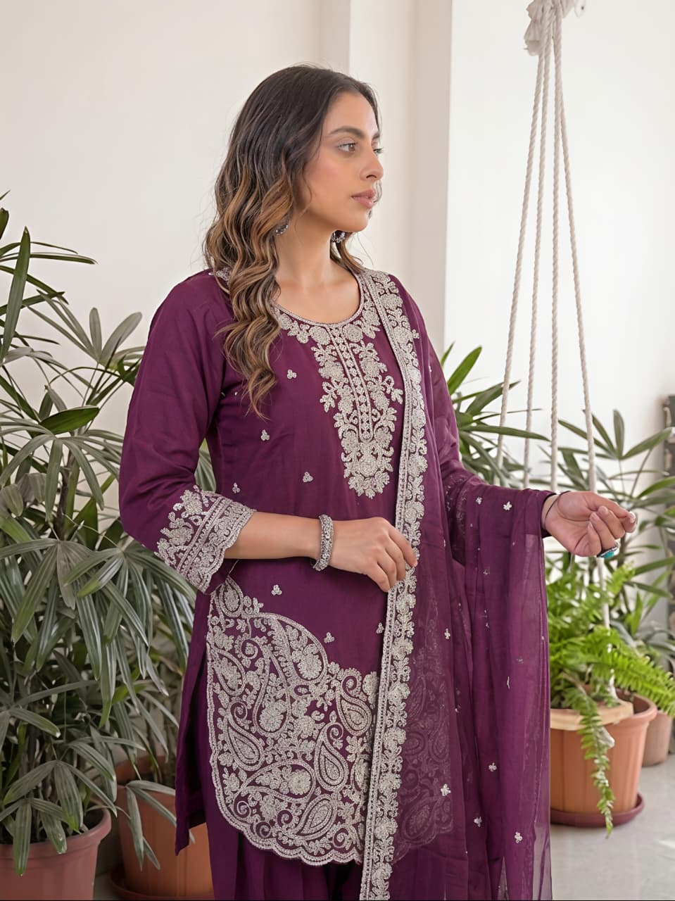 Afsana Girija Barlin Cotton Embroidered Salwar Kameez