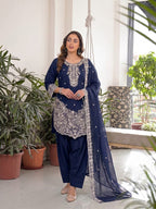 Afsana Girija Barlin Cotton Embroidered Salwar Kameez