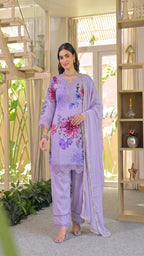 Afsana Hiral Viscose Muslin Viscose Digital Printed Kurti With Bottom Dupatta
