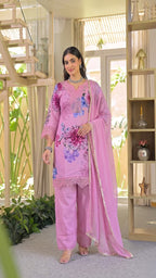 Afsana Hiral Viscose Muslin Viscose Digital Printed Kurti With Bottom Dupatta