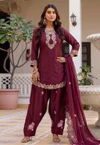 Afsana White Hans Cotton Embroidered Salwar Kameez