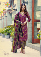 Ajarakh Vol 1 By Passion Tree Cotton Print Embroidered Kurti With Bottom Dupatta