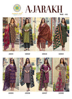 Ajarakh Vol 1 By Passion Tree Cotton Print Embroidered Kurti With Bottom Dupatta