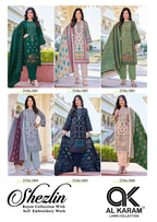 Al Karam Shezlin Readymade Rayon Printed Pakistani Kurti Pant With Dupatta