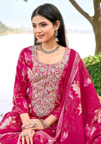 Alok 24 Carat Edition 4 Viscose Rayon Print Embroidery Dress Material