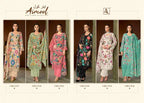 Alok Aircool Viscose Maslin Digital Print Embroidered Dress Material