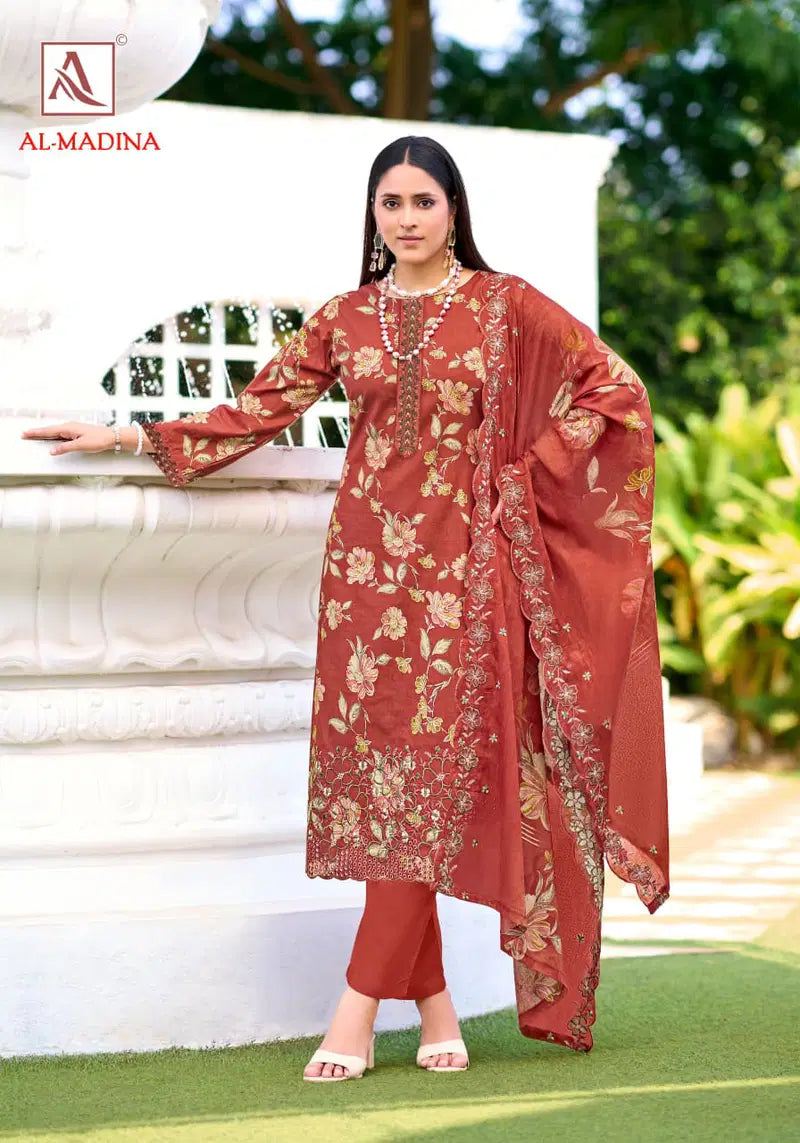Alok Al Madina Vol 2 Cambric Cotton Foil Printed Dress Material
